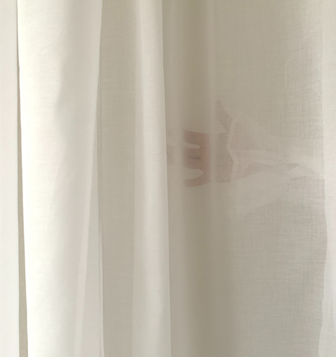 Drape 01 / Custom Made Sheer Curtain / White