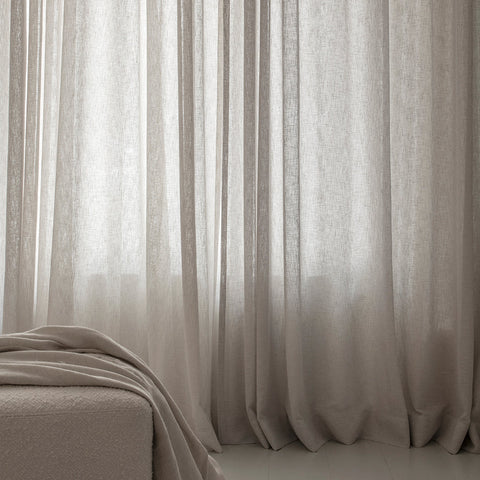 Drape 03 / Custom Made Curtain with natural look and linen feel. / White