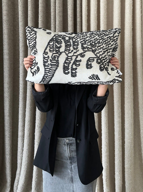 Cushion Cover 10 / Dedar Milano, Tiger Mountain, White and Black, 40x60 cm by Moshi Studios