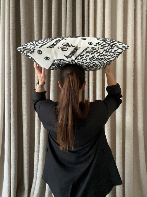 Cushion Cover 10 / Dedar Milano, Tiger Mountain, White and Black, 40x60 cm by Moshi Studios