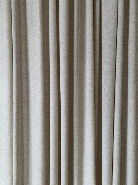 Drape 05 / Custom Made Curtain recycled wool and linen / Offwhite