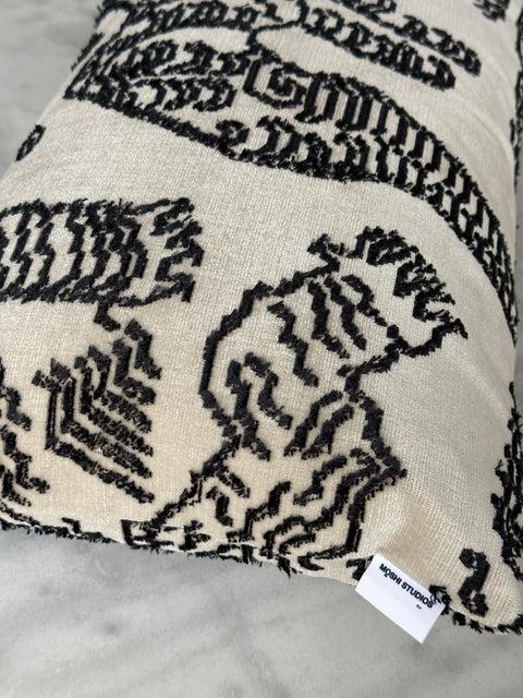 Cushion Cover 10 / Dedar Milano, Tiger Mountain, White and Black, 40x60 cm by Moshi Studios