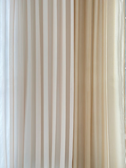 Drape 01 / Custom Made Sheer Curtain  / Ocher