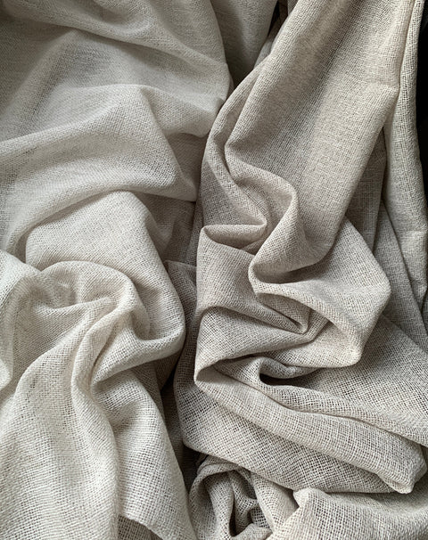 Drape 03 / Custom Made Curtain with natural look and linen feel. / White