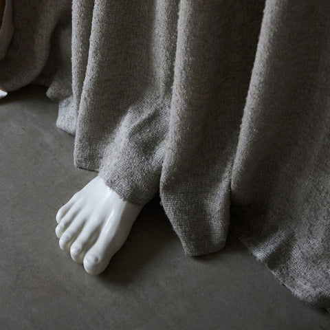 Drape 06 / Custom-Made Curtain in Elegant Wool Bouclé / Nature