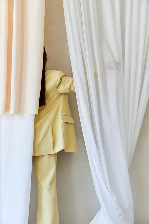 Drape 01 / Custom Made Sheer Curtain / White