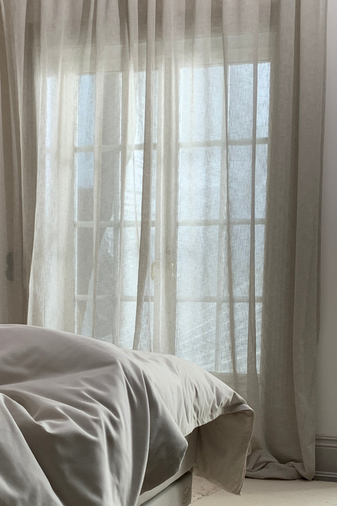 Drape 03 / Custom Made Curtain with natural look and linen feel. / Nature