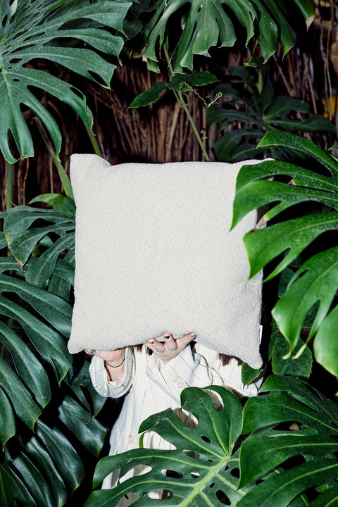 Cushion 18 / Outdoor+Indoor / Bouclé / Nature / 50x50 cm