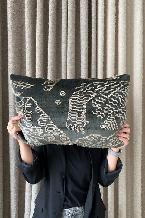 Cushion Cover 12 / Dedar Milano, Tiger Mountain, Dark Green, 40x60 cm by Moshi Studios