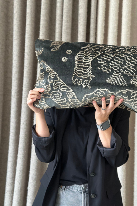 Cushion Cover 12 / Dedar Milano, Tiger Mountain, Dark Green, 40x60 cm by Moshi Studios