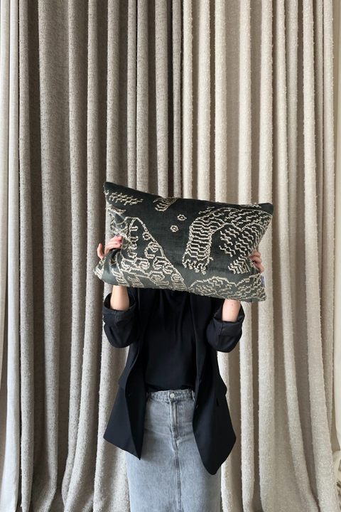 Cushion Cover 12 / Dedar Milano, Tiger Mountain, Dark Green, 40x60 cm by Moshi Studios