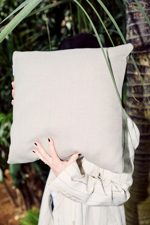 Cushion 21 / Outdoor+Indoor / Linen Look /  Nature/ 50x50 cm