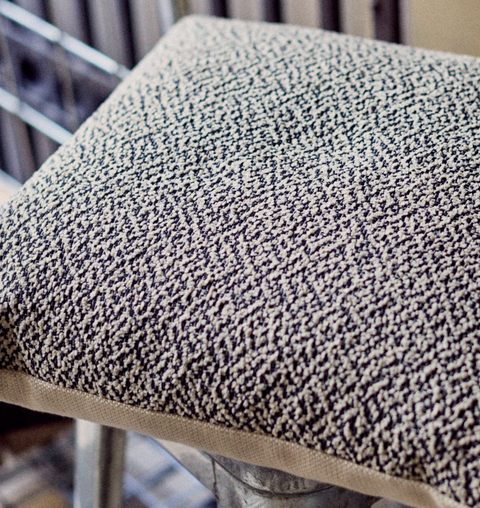 Cushion 17 / Outdoor+Indoor / Bouclé / Black+White / 50x50 cm