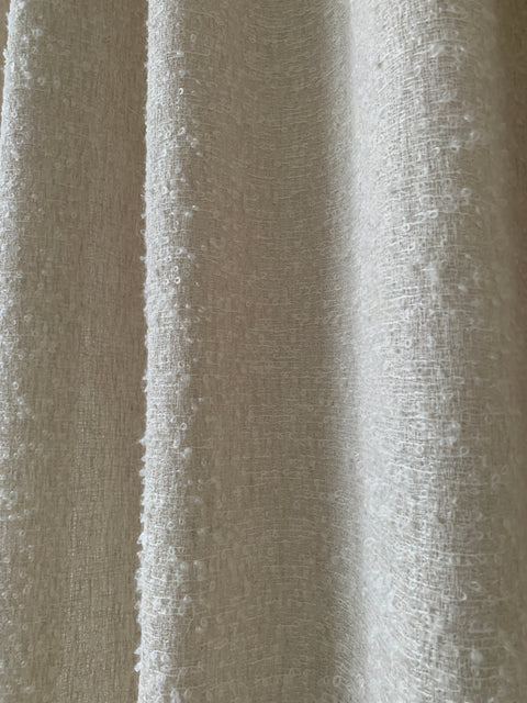Drape 06 / Custom-Made Curtain in Elegant Wool Bouclé / OffWhite