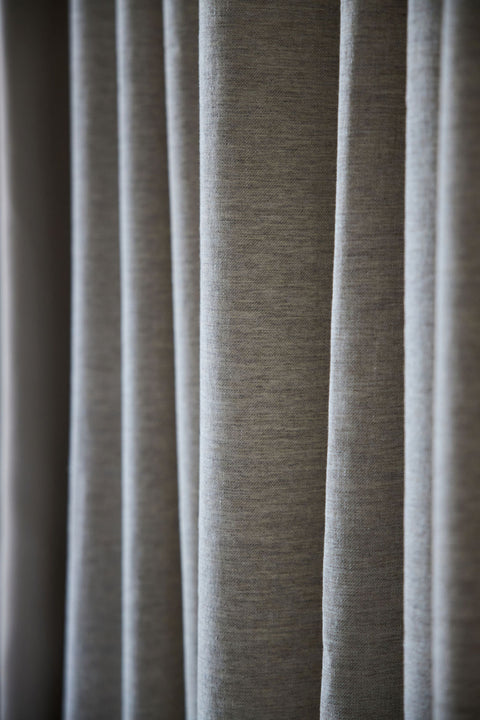 Drape 05 / Custom Made Curtain recycled wool and linen / Nature