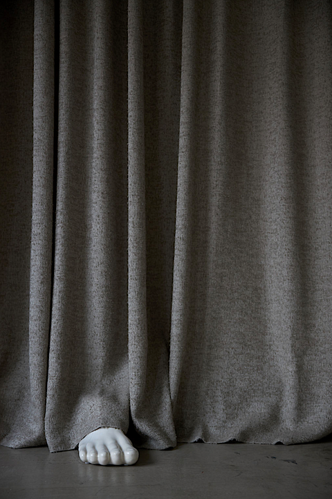 Drape 06 / Custom-Made Curtain in Elegant Wool Bouclé / Sample