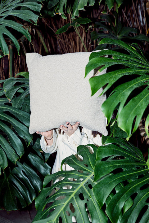 Cushion 18 / Outdoor+Indoor / Bouclé / Nature / 50x50 cm